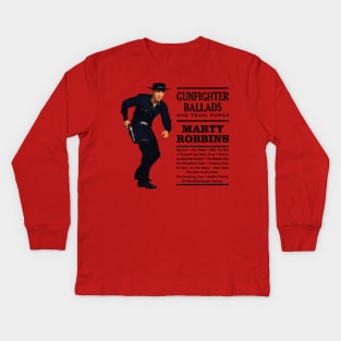Marty Robbins Gunfighter Ballads | Big Iron Kids Long Sleeve T-Shirt